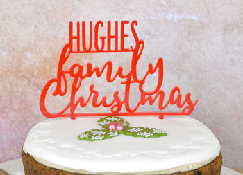 Personalised Christmas Cake Topper, 2 of 3