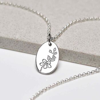 Sterling Silver May Birth Flower Necklace, 2 of 7