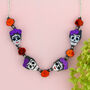 Candy Skull And Floral Necklace, Day Of The Dead, thumbnail 1 of 6