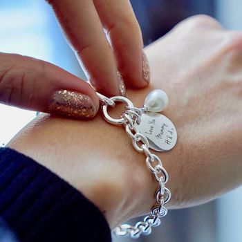 Personalised 'You're Loved' Pearl Bracelet