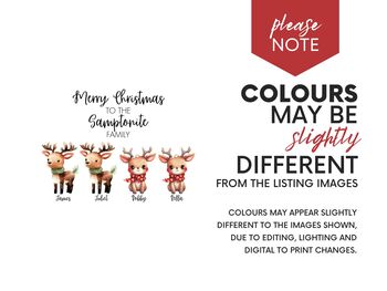 Personalised Reindeer Family Christmas Card, 3 of 6