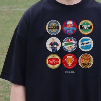 Crystal Palace Football Beer Mats Oversized T Shirt, 6 of 10