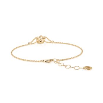 Yellow Gold And Diamond ‘540’ Bracelet With Gold Chain, 4 of 4