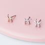 Sterling Silver Balloon Dog Stud Earrings, thumbnail 1 of 4