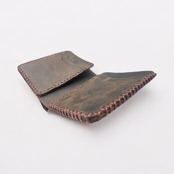 Personalised Handcrafted Leather Wallet Gift For Him, 8 of 12