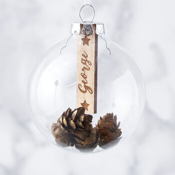 Personalised Pine Cone Christmas Bauble, 8 of 8