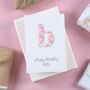 Personalised Liberty Letter Birthday Card, thumbnail 2 of 4