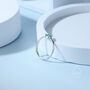 Sterling Silver Natural Green Onyx Droplet Ring, thumbnail 5 of 10