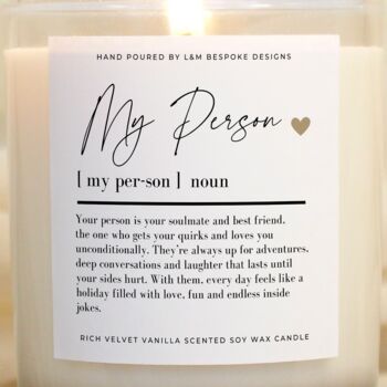 My Person Definition Scented Candle, 4 of 6