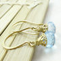 Wedding Blue Topaz Earrings In Gold Vermeil, thumbnail 4 of 10