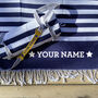 Personalised Beach And Bath Towel, 2nd Anniversary Gift, thumbnail 4 of 11