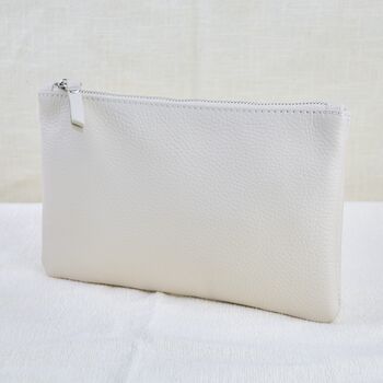 Personalised Monogram Small Leather Clutch Bag, 3 of 10