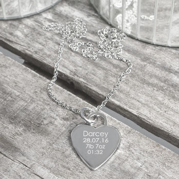 Personalised Heart Hand And Foot Print Necklace, 2 of 2
