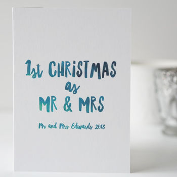 First Christmas As Mr And Mrs, Christmas Card, 2 of 4