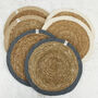 Respiin Set Of Six Seagrass And Jute Tablemats Naturals, thumbnail 3 of 9