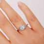 Murphy White Gold Lab Grown Diamond Three Stone Ring, thumbnail 1 of 8