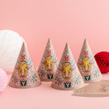Zodiac Star Sign Party Hats Four Pack, 3 of 12