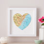 Personalised Location Barcelona Map Heart Print, thumbnail 4 of 6