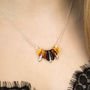 Sterling Silver And Amber Designer Necklace, thumbnail 3 of 4