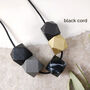 Black Marble And Brass Geometric Necklace, thumbnail 4 of 8