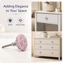 Lavender Bloom Round Shaped Ceramic Knob, thumbnail 3 of 9