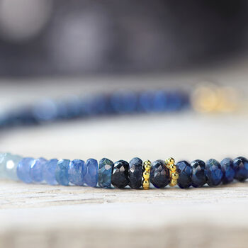 Ombre Blue Sapphire Bracelet In Silver Or Gold, 7 of 11