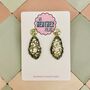 Seaside Sparkle Oyster Shell Glitter Resin Earrings, thumbnail 1 of 4