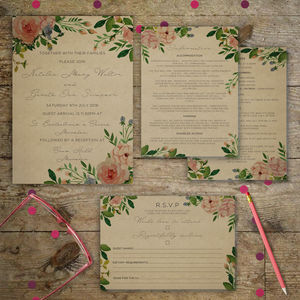 Vintage Garden Wedding Invitations Vintage Garden Wedding Invitations