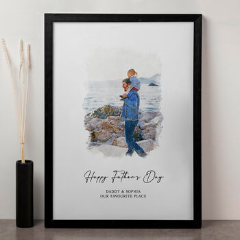 Personalised Dad Portrait, Custom Gift For Dad, 3 of 8