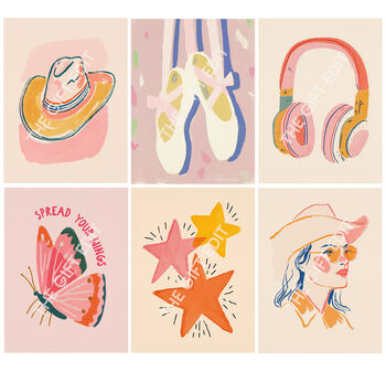 Set Of Six Teenage Themed Print Bundle, 5 of 5