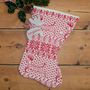 Personalised Christmas Stocking With Reindeer, thumbnail 3 of 3
