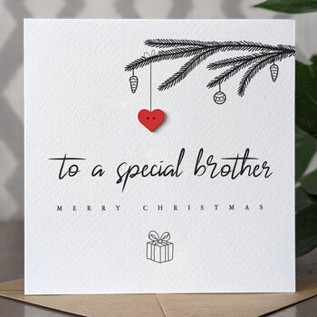 Personalised Christmas Card For Brother, 4 of 4