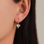 Sterling Silver Ivy Leaf Drop Hook Earrings, thumbnail 7 of 12