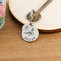 Nana Gift Birth Flower Pewter Keyring, thumbnail 5 of 7