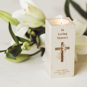 In Loving Memory Personalised Tealight Candle Holder, 2 of 2