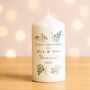 Personalised Christmas Foliage Pillar Candle, thumbnail 4 of 6