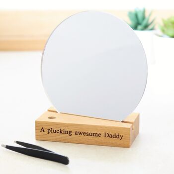 Gent's Grooming Mirror With Personalised Stand, 2 of 10