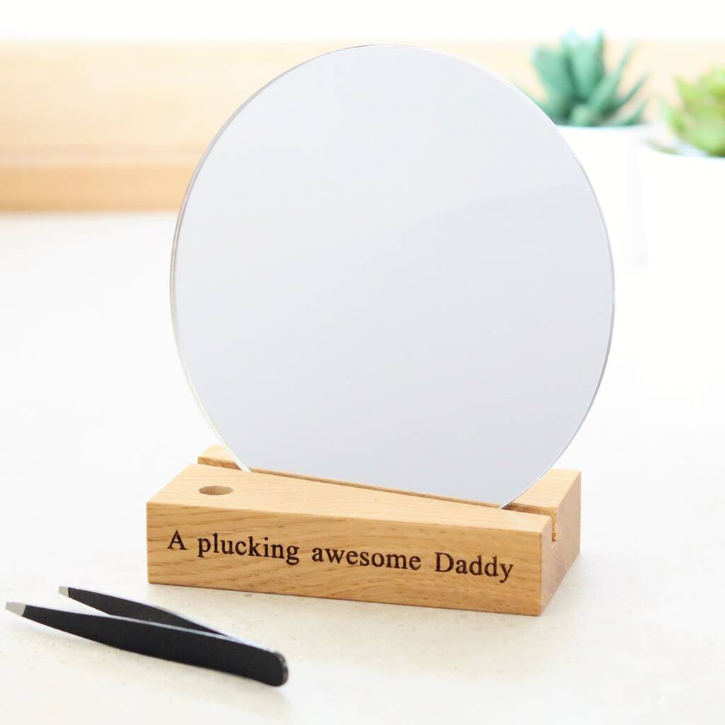 Gent's Grooming Mirror With Personalised Stand, 1 of 10