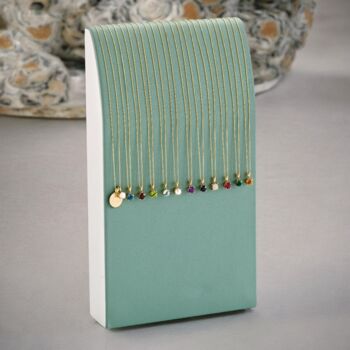 Personalised Solid 9ct Gold August Peridot Birthstone Necklace, 4 of 11