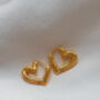 Heart Huggie Hoop Earrings, thumbnail 2 of 3