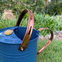 Pair Of Heritage Blue And Copper Watering Cans, thumbnail 10 of 12
