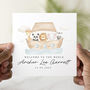 Personalised Noahs Ark New Baby Card, thumbnail 1 of 3