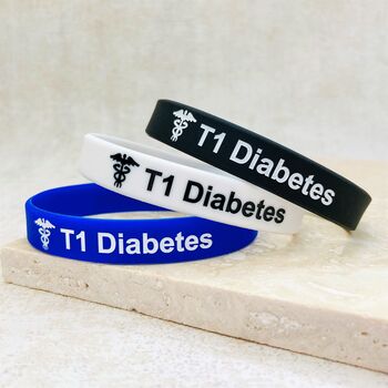 T1 Diabetes Silicone Medical Alert Wristband, 7 of 10