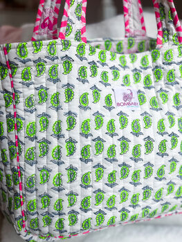 Handmade Neon Quilted Tote Bag, 6 of 8