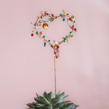 Personalised Crystal Heart Plant Marker, 2 of 7