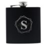 Personalised Geometric Initial Black Hip Flask, thumbnail 6 of 6