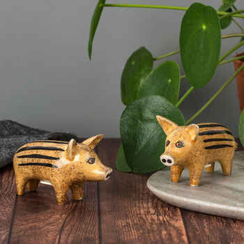 Wild Boar Piglet Salt And Pepper Shakers, 2 of 4