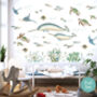 Narwhal, Sea Turtles And Fish Ocean Scene Wall Stickers, thumbnail 2 of 7