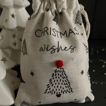 'Christmas Wishes' Small Christmas Sack, 2 of 2