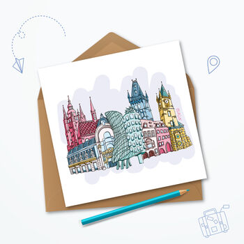 Personalised Prague Greeting Card, 3 of 4